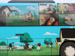Kanizsára érkezett az Arany 200 busz, fotó: Bakonyi Erzsébet