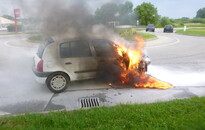 Kiégett egy autó Nagykanizsán 