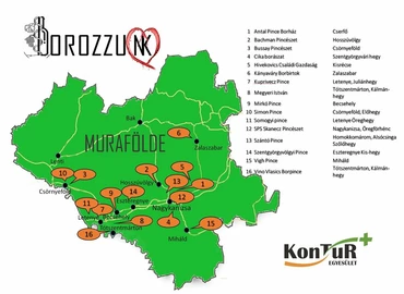 Térképen Murafölde nagyobb borászatai – Horváth István nem viccel: legyen turisztikai célpont a dél-zalai bor is