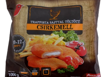 Nébih: az Auchan visszahívja a sajátmárkás, trappista sajttal töltött csirkemell terméket 
