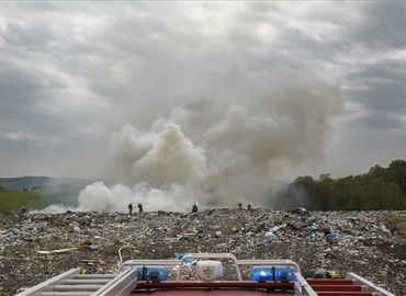Tűz keletkezett a nagykanizsai hulladéklerakó területén